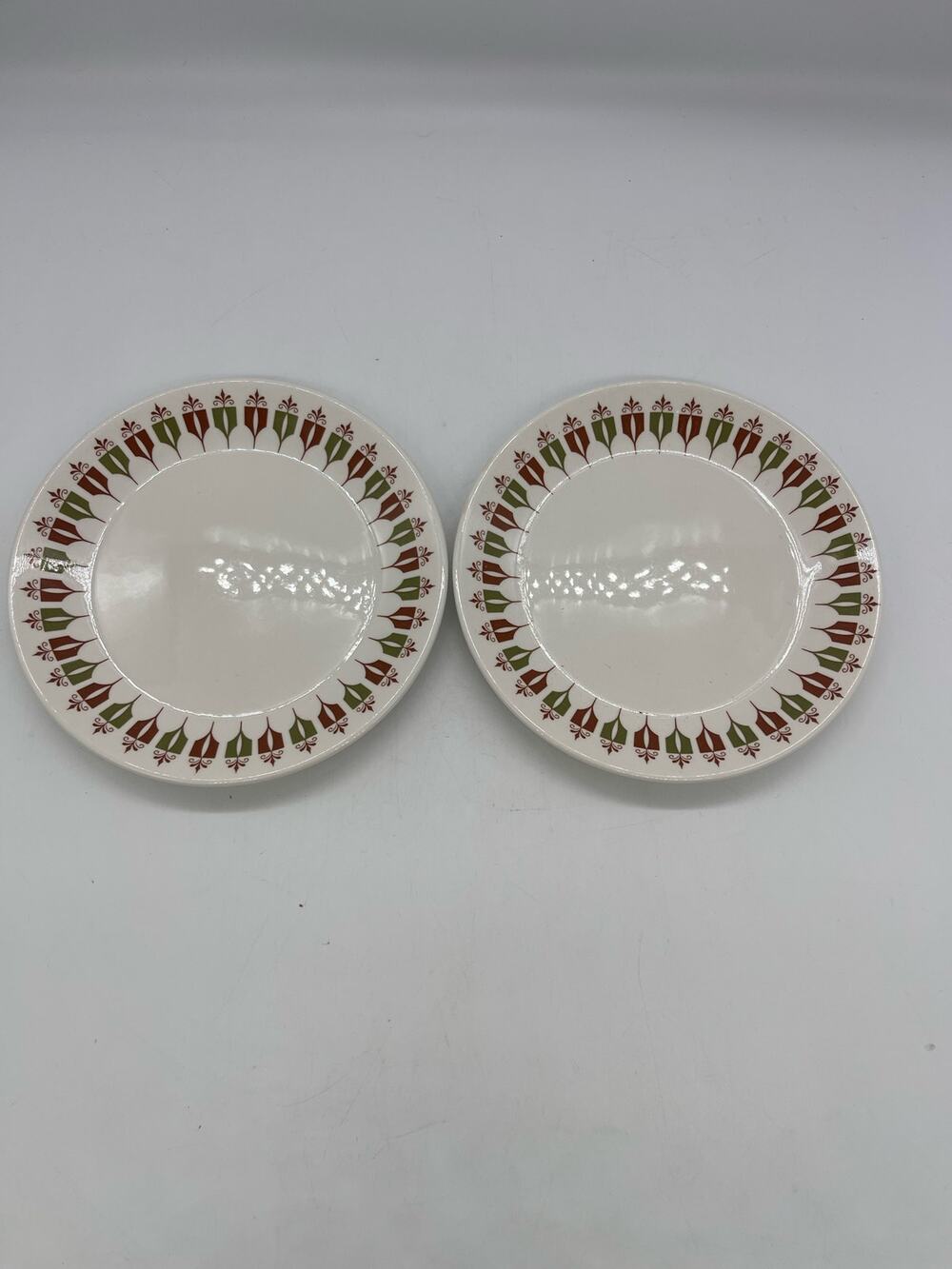 Syracuse China SYRALITE Captains Table 11F Set of 2 Bread Plates 6.5" USA